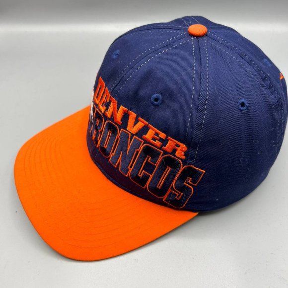 Vintage Denver Broncos NFL Hat Twins Enterprise Snap back Cap Orange Men Cotton - Picture 2 of 8